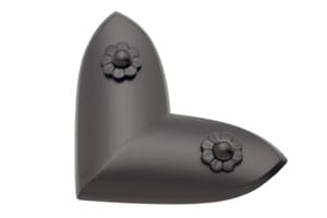 EC-70 笹金物 L字形 黒焼付塗装