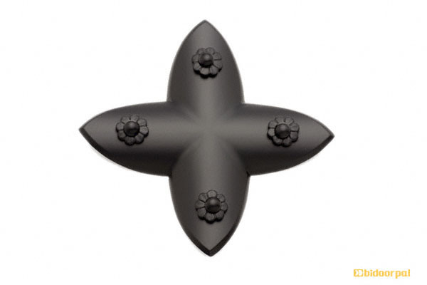 EC-80 笹金物 十字形 黒焼付塗装