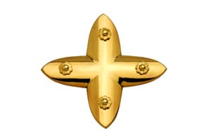 EC-81 笹金物 十字形 本金メッキ