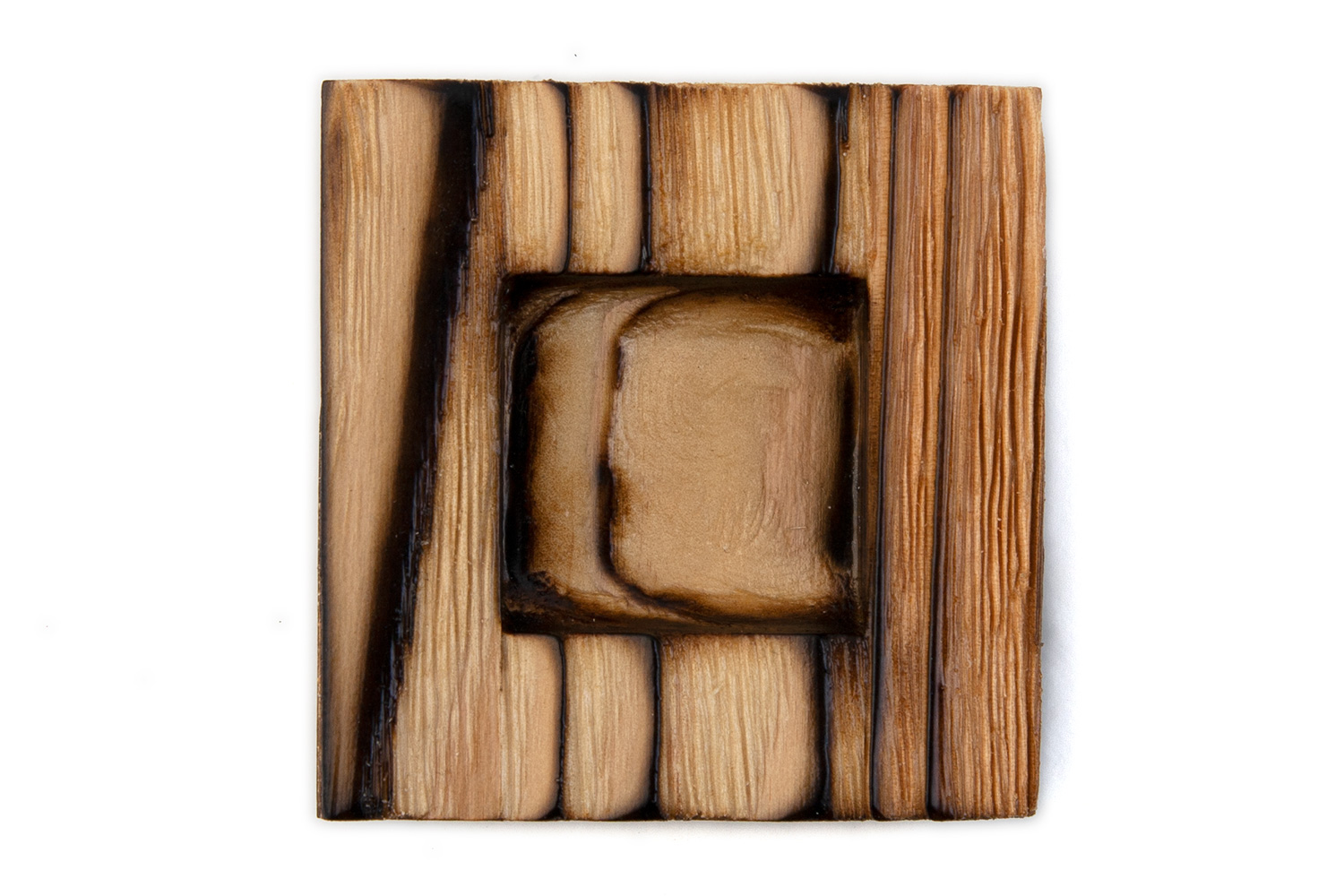 PW-5251 焼杉あづま両チリ角引手 生地