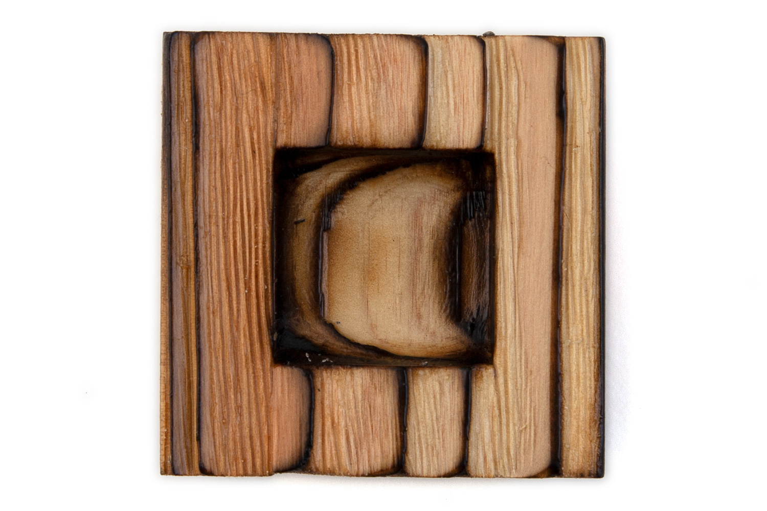 PW-5251 焼杉あづま両チリ角引手 生地