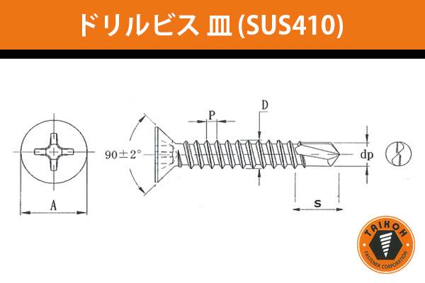 ドリルビス 皿 (ステンレスSUS410)