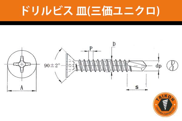 ドリルビス 皿 (三価ユニクロ)