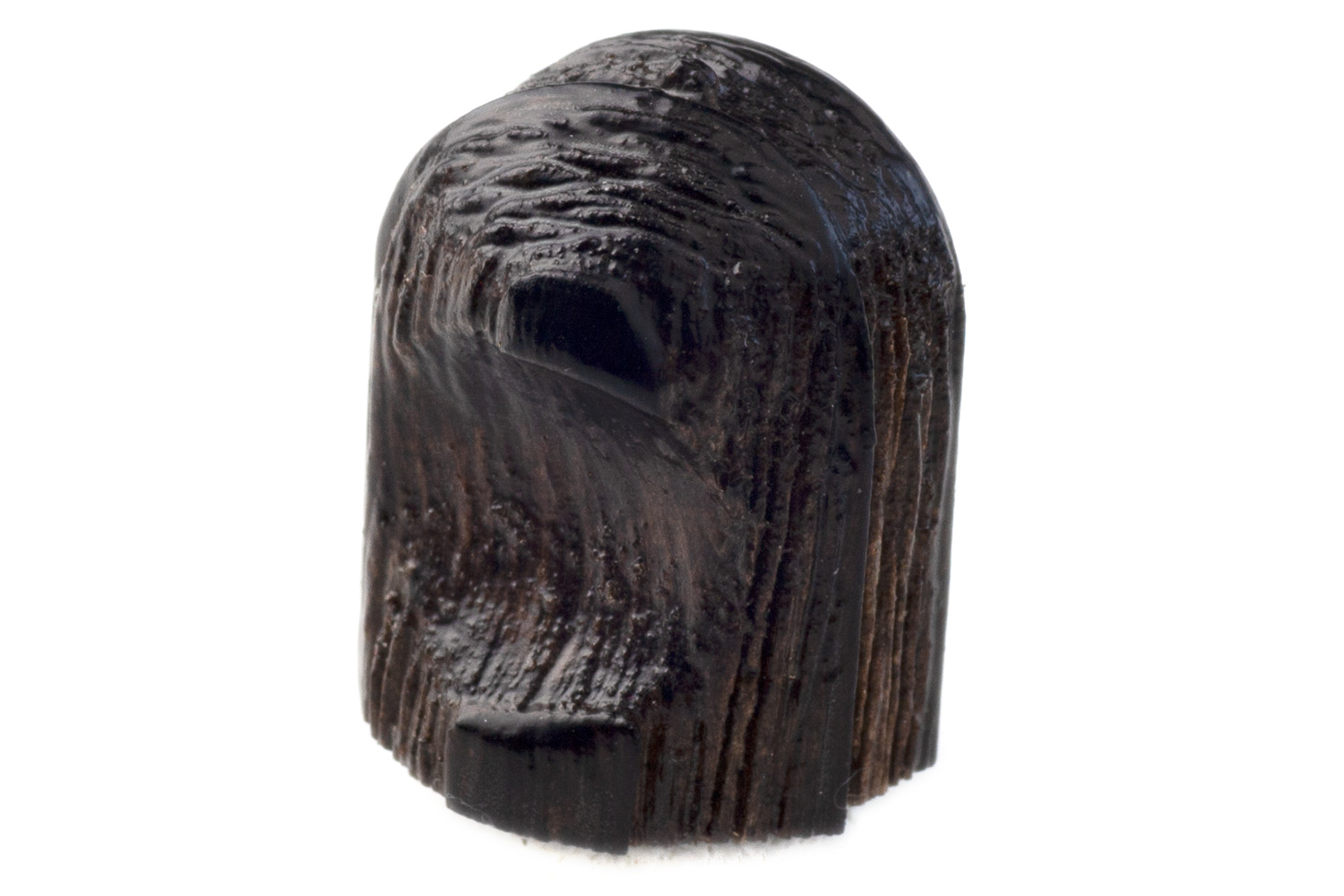 KW-5212 焼杉つまみ 丸型 茶染