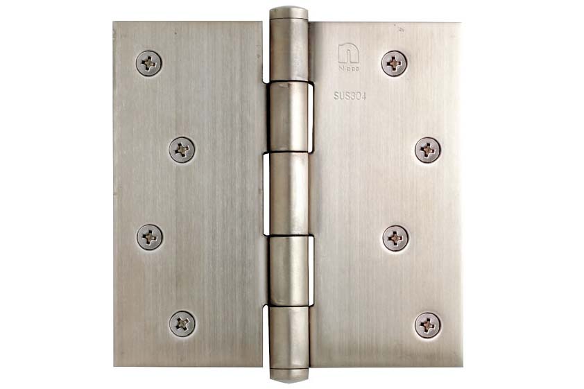 BS-102 ステン厚口丁番 HL (木ネジ付)