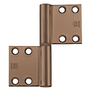 No.195A ノイズレス旗蝶番(面付型) 古代ブロンズ (ネジ付)