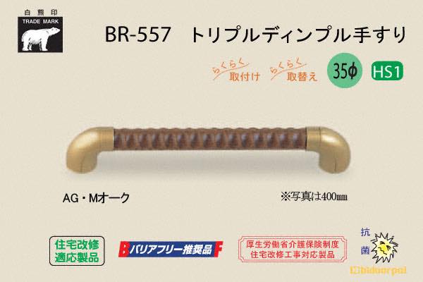 BR-557-AG・Mオーク トリプルディンプル手すり 35φ