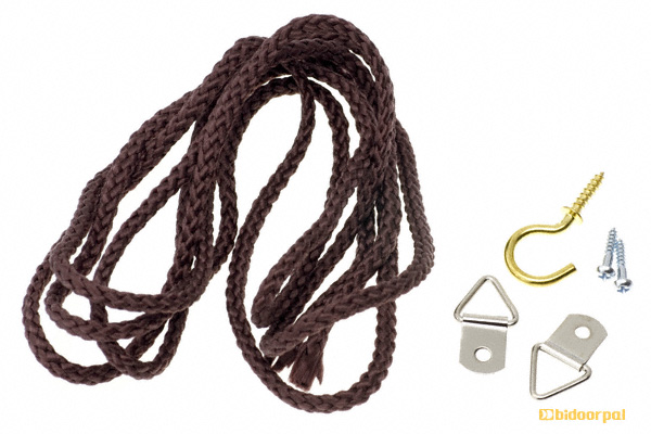 YG-48 桐紐セット 茶(三角吊カン2+洋灯吊1入)